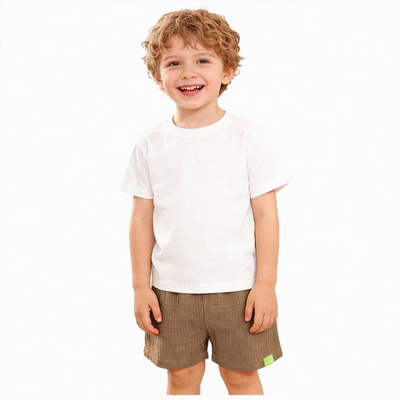 TOWED22 Summer Toddler Boys Girls Shorts Kids Cotton Running Athletic Casual Shorts Coffee,1-2 Y
