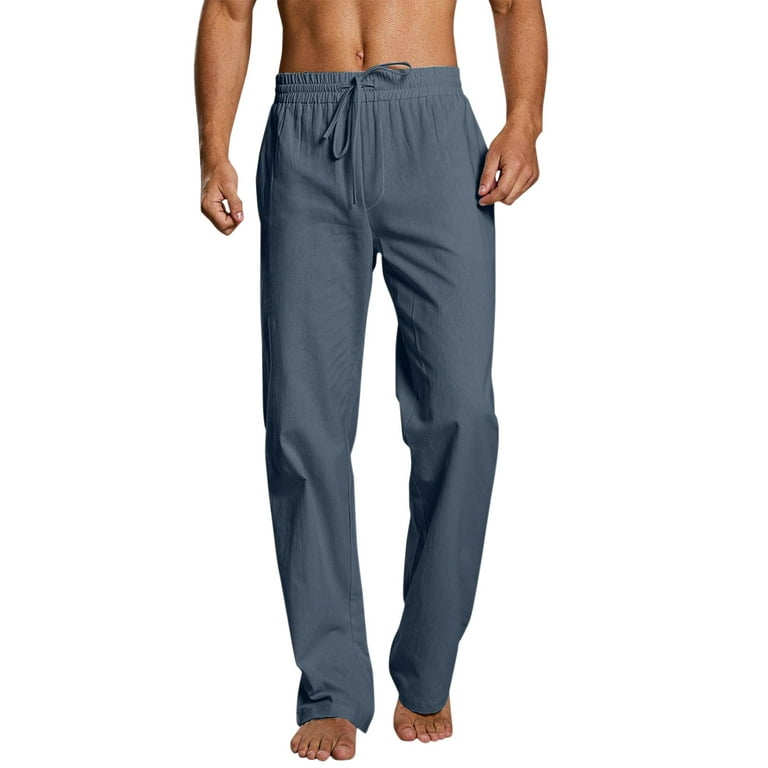 TOWED22 Sweatpants Men,Sweatpants for Men Loose Fit Open Bottom Sweatpants  with Pockets Mens Straight Leg Joggers Gym Warm Up Sweat Pants Dark Gray,L