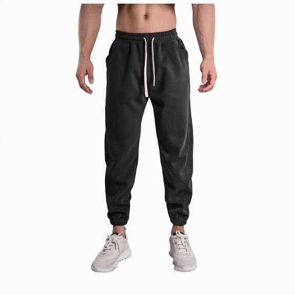 TOWED22 Sweatpants for Men Athletic Gym Workout Mens Joggers with Pockets Active Running Pants(Black,XXL)