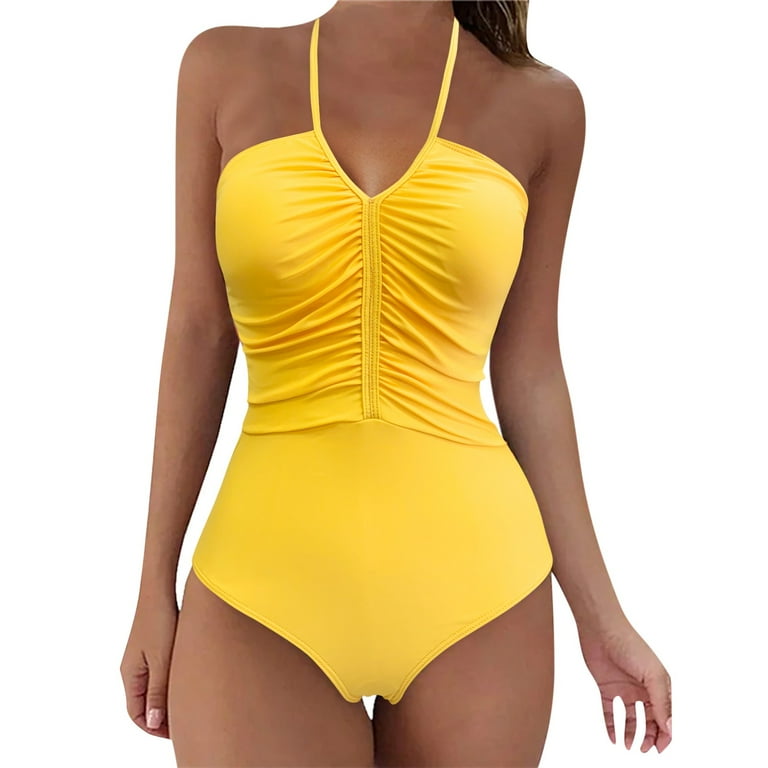 Yellow one piece swimsuit walmart sale
