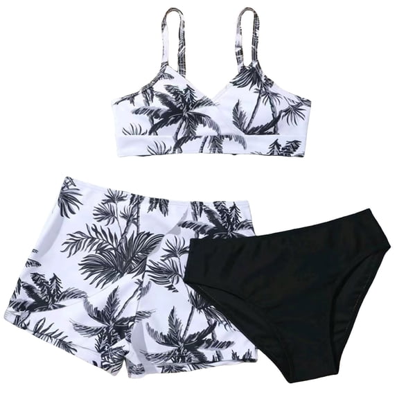 TOWED22 Teen Girls Swimsuits Teen Kids Cutout Bathing Suits Bikini Set Size 6-15 Years Black,11-12 Y