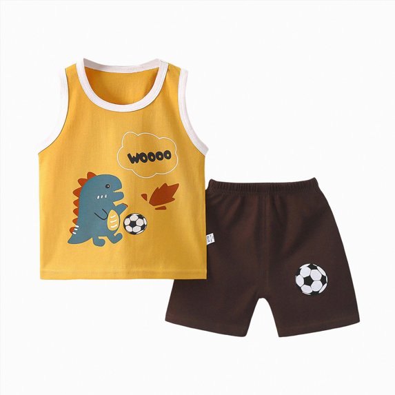 TOWED22 Toddler Baby Boy Baseball Outfit Short Sleeve T-Shirt Shorts Set 2Pcs Infant Baseball Clothing Summer Clothes Black,6-12 M
