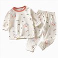thumbnail image 1 of TOWED22 Toddler Baby Boy Clothes Contrast Color Sweatshirt Pullover Tops + Casual Pants Fall Winter Outfit Set Size:5-6 Y,Color:Light Gray, 1 of 6