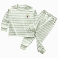 thumbnail image 1 of TOWED22 Toddler Baby Boy Clothes Embroidery Print Sweatshirt Pullovers Pants Set 12 18 24 Months 2T 3T 4T 5T 6T Outfit Fall Size:5-6 Y,Color:Green, 1 of 6