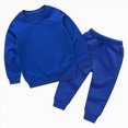thumbnail image 1 of TOWED22 Toddler Baby Boy Clothes Infant Fall Winter Outfit Solid Color Long Sleeve Pant Top Set 2Pcs Sweatshirt Outfits Set, 1 of 6