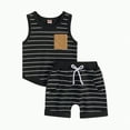 thumbnail image 1 of TOWED22 Toddler Baby Boy Clothes Sleeveless Tank Tops Shorts Set Cute Baby Boy Summer Clothes Outfits(Black,6-12 M), 1 of 6