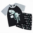 thumbnail image 1 of TOWED22 Toddler Baby Boy Clothes Summer Outfit Short Sleeve Tractor Letter Print T Shirt Shorts Set Black,4-5 Y, 1 of 9
