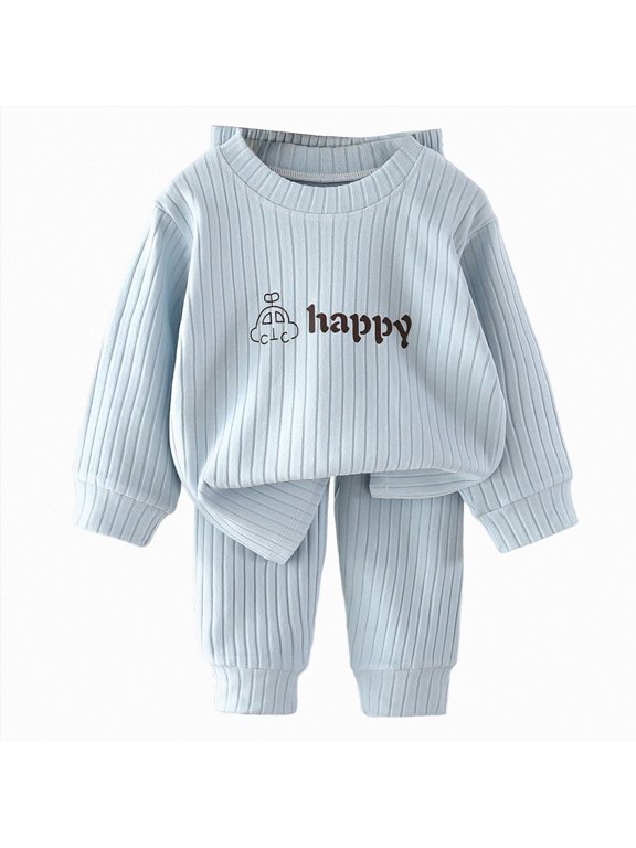 Toddler Baby Boy Fall Clothes Waffle Contrast Color Sweatshirt Pants Sets Infant Winter Outfits 6 12 18 24 Months 3T 4T 5T 6T Size:8-9 Y,Color:Light Blue
