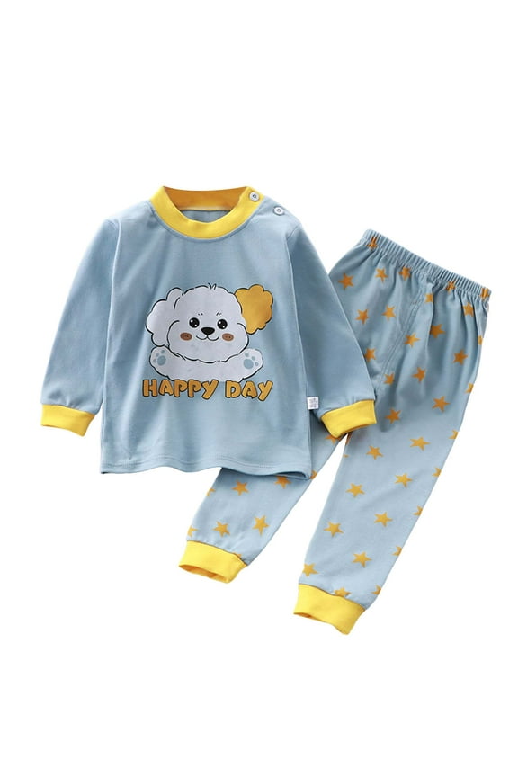Toddler Baby Boy Fall Clothes Waffle Contrast Color Sweatshirt Pants Sets Winter Outfits 6 12 18 24 Months(Light Blue,6-7 Y)