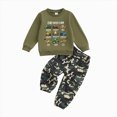thumbnail image 1 of TOWED22 Toddler Baby Boy Fall Outfits Boys Winter Clothes Print Graphic Long Sleeve Sweatshirt Pants Set, 1 of 4