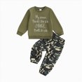 thumbnail image 1 of TOWED22 Toddler Baby Boy Fall Outfits Cute Print Crewneck Sweatshirt Pants Sets Cute Boy Clothes, 1 of 4