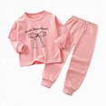 thumbnail image 1 of TOWED22 Toddler Baby Boy Fall Winter Clothes Long Sleeve Color Block T-Shirt with Elastic Waist Long Set Fall Winter Outfit Size:6-7 Y,Color:Pink, 1 of 6