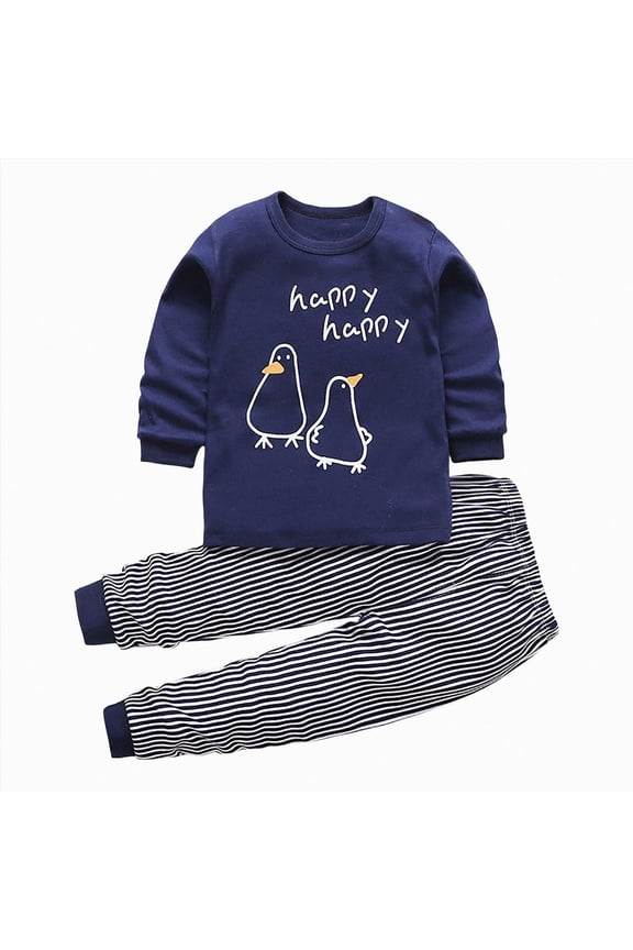 Toddler Baby Boy Fall Winter Clothes Set 2-Piece Color Block Sweatshirt and Joggers Pants Outfits Casual Clothing(Navy,6-7 Y)