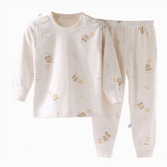 TOWED22 Toddler Baby Boy Fall Winter Outfit Waffle Solid Color Long Sleeve Sweatshirts Stretch Jogger Pants Newborn Clothes Set Size:6-12 M,Color:Light Pink