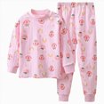 thumbnail image 1 of TOWED22 Toddler Baby Boy Fall Winter Outfits Printed Crewneck Sweatshirt Casual Pants 2Pcs Clothes Set Size:3-4 Y,Color:Pink, 1 of 9