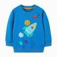 thumbnail image 1 of TOWED22 Toddler Baby Boy Girl Long Sleeve Crewneck Pullover Sweatshirt Sweater Outfits Cartoon Printed Casual Clothes(Blue,1-2 Y), 1 of 6