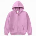 thumbnail image 1 of TOWED22 Toddler Baby Boy Girl Zip Up Hoodies Solid Color Casual Long Sleeve Hooded Sweatshirts Jacket with Pocket(Purple,4-5 Y), 1 of 9