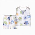 thumbnail image 1 of TOWED22 Toddler Baby Boy Outfits 2pcs Breathable Sleeveless Tank Tee + Colorful Graphic Pull-on Shorts Clothing Set(White,12-18 M), 1 of 4