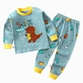thumbnail image 1 of TOWED22 Toddler Baby Boy Set Clothes Long Sleeve Cute Print Tee Sweatpants Elastic Waist Casual Winter Outfits 2Pcs(Green,7-8 Y), 1 of 6