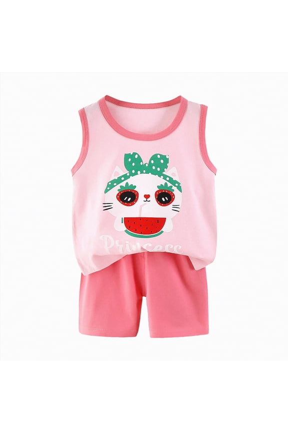 Toddler Baby Boy Summer Clothes Set T-Shirts and Shorts 2 Pcs Dinosaur Short Set Summer Clothes Outfit(Pink,18-24 M)