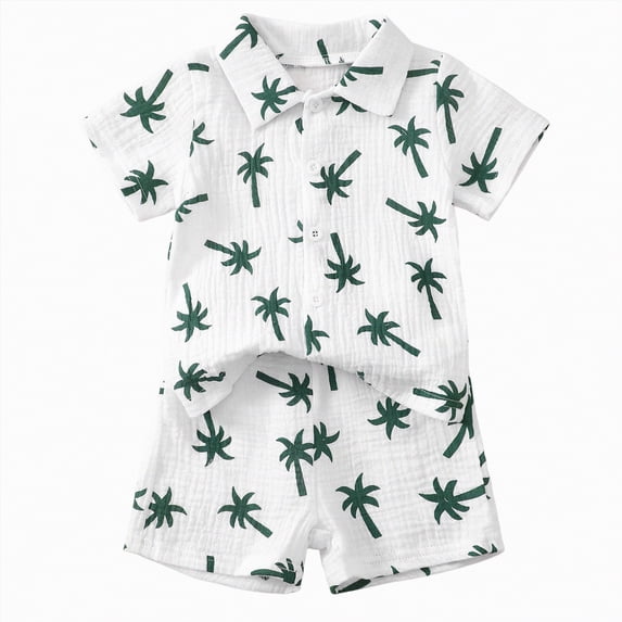 TOWED22 Toddler Baby Boy Summer Outfit Sailboat Embroidery Short Sleeve T Shirt Striped Shorts Set Infant Beach Clothes White,2-3 Y