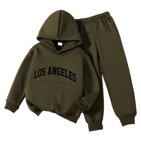 TOWED22 Toddler Baby Boys Clothes Letter Printed Hoodie Sweatshirt Tops+ Long Pants 2PCS Outfits Set,AG,5-6 Y