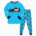 thumbnail image 1 of TOWED22 Toddler Baby Boys Fall Outfits Infant Long Sleeve Tractor Print Clothing Sets 2pcs Winter Clothes Size:7-8 Y,Color:Sky Blue, 1 of 6