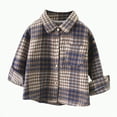 thumbnail image 1 of TOWED22 Toddler Baby Boys Plaid Flannel Shirt Long Sleeve Button Down Shirts(Blue,2-3 Y), 1 of 3
