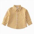 thumbnail image 1 of TOWED22 Toddler Baby Boys Plaid Flannel Shirt Long Sleeve Button up Shirts Jacket Shirt Winter Fall Tops Clothes(Yellow,5-6 Y), 1 of 7