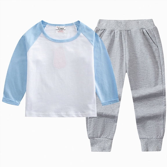 TOWED22 Toddler Baby Girl Boy Fall Winter Clothes 2 Piece Cute PrintLong Sleeve Sweatshirt Elastic Pants Newborn Infant Girl Boy Outfits Clothing(G,9-10 Y)