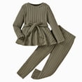 thumbnail image 1 of TOWED22 Toddler Baby Girl Clothes Fall Spring Outfit Graphic Print Long Sleeve Sweatshirt Pullover Tops Joggers Pants Set,AG,5-6 Y, 1 of 9