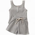 thumbnail image 1 of TOWED22 Toddler Baby Girl Outfits Floral Summer Clothes Infant Spring Waffle Short Sleeve Shirt Tops Cute Shorts Set(Blazer,2-3 Y), 1 of 7