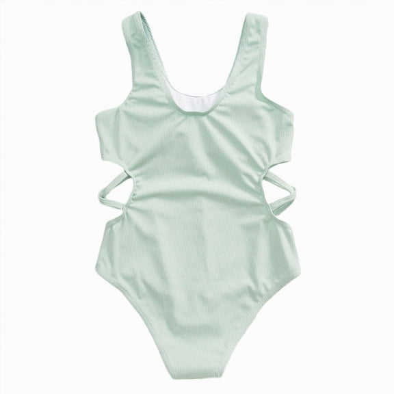 TOWED22 Toddler Baby Girl Swimsuit Infant Long Sleeve One Piece Swimsuit Romper Dress Baby Bathing Suit Beach Light Green,9-10 Y