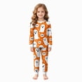 thumbnail image 1 of TOWED22 Toddler Baby Girls Boy Halloween Pajamas Set Kids Sleepwear 2 Pcs Pjs Long Sleeve Top and Pant Sleepwear Clothes Sets(Orange,4-5 Y), 1 of 9