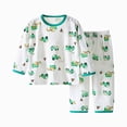 thumbnail image 1 of TOWED22 Toddler Baby Girls Clothes Set Ruffle Knit Ribbed Long Sleeve T-Shirts Tops+Pants 2Pcs Outfits Fall Winter Clothes Size:9-12 M,Color:Green, 1 of 4