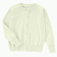 thumbnail image 1 of TOWED22 Toddler Baby Girls Cotton Knit Jacquard Sweater Cardigan, Crew Neck Spring Coat Sweater Long Sleeve Clothes Warm Tops(White,13-14 Y), 1 of 5