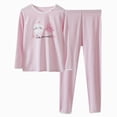 thumbnail image 1 of TOWED22 Toddler Baby Girls Outfits Ribbed Long Sleeve Ruffle Hem Tops + Flared Pants Sets 2Pcs Infant Fall Winter Clothes,Purple,2-3 Y, 1 of 8