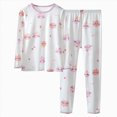 thumbnail image 1 of TOWED22 Toddler Baby Girls Outfits Ribbed Long Sleeve Ruffle Hem Tops + Flared Pants Sets 2Pcs Infant Fall Winter Clothes,White,11-12 Y, 1 of 8