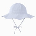 thumbnail image 1 of TOWED22 Toddler Baby Summer Soft Breathable Sun-Hat UPF 50+ Wide-Brim Bucket-Hats with Chin Band(Blue,2-4 Y), 1 of 4