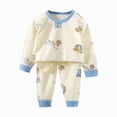 thumbnail image 1 of TOWED22 Toddler Boy Clothes Long Sleeve Sweatshirt and Pants Playwear Outfits 2pcs Set Casual Clothing(Beige,150), 1 of 3