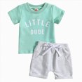 thumbnail image 1 of TOWED22 Toddler Boy Clothes Outfits T-Shirts and Shorts 2 Pcs Dinosaur Short Set Summer Clothes Outfit(Light Green,6-12 M), 1 of 9
