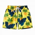 thumbnail image 1 of TOWED22 Toddler Boy Swim Trunks 4T Boys Swimsuit Toddler Swimming Trunks for Boys Swim Shorts Kids Bathing Suits Boy Swimsuit 4T Yellow,5-6 Y, 1 of 4
