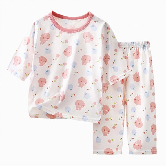 TOWED22 Toddler Boys Clothes Fall Winter 2 Pieces Pajamas Set Long Sleeve Shirt and Pants Sleepwear Pj Clothing Outfit 6-12 Months 12-24 Months 2t 3t 4t 5t 6t 7t 8t 9t Children,Pink,18-24 M