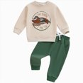 thumbnail image 1 of TOWED22 Toddler Boys Clothes Print Outfits Long Sleeve Pullover Jogger Pant 2PC Sets Fall Winter Outfit, 1 of 7