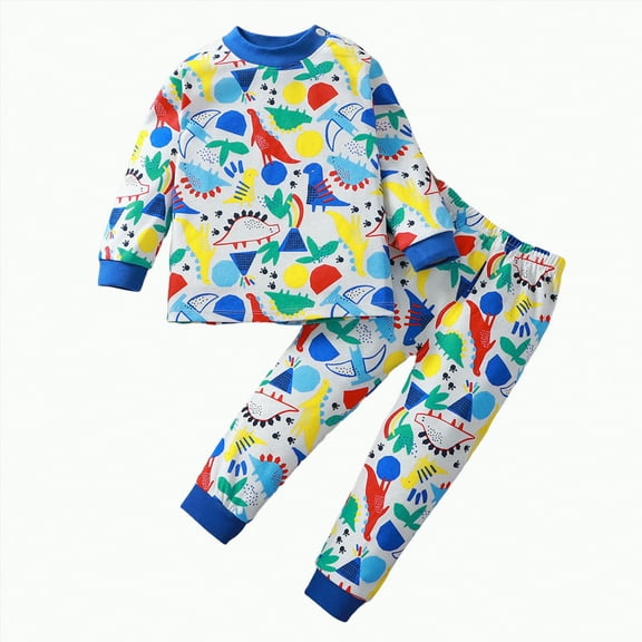 TOWED22 Toddler Boys Clothes Set Crewneck Sweatshirt Long Sleeve Sweater Pants Fall Outfits Multicolour,12-18 M