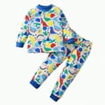 thumbnail image 1 of TOWED22 Toddler Boys Clothes Set Crewneck Sweatshirt Long Sleeve Sweater Pants Fall Outfits Multicolour,6-12 M, 1 of 4