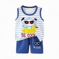 thumbnail image 1 of TOWED22 Toddler Boys Clothes for Baby Boy Summer Outfits Sleeveless Tank Top and Shorts Set 1-4t(Blue,3-4 Y), 1 of 4