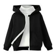 thumbnail image 1 of TOWED22 Toddler Boys Full Zip Hoodies Long Sleeve Zip Up Hoodie Sweatshirt with Pocket Kids Lightweight Jacket(Black,5-6 Y), 1 of 7