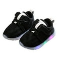 thumbnail image 1 of TOWED22 Toddler Boys Girls Light Up Shoes Little Kids Flashing Led Sneakers Black,54-60, 1 of 4