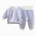 thumbnail image 1 of TOWED22 Toddler Boys Girls Pajamas 2 Piece Long Sleeve Pjs Set Cotton Kids Fall Winter Sleepwear 3 6 9 12 18 24 Months 2 3 4 5 6 7 8 9 Years(Blue,18-24 M), 1 of 6
